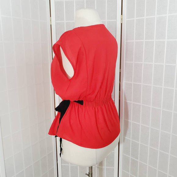 Pleione Career Side Tie Ribbon Blouse Size: Medium - Picture 6 of 7